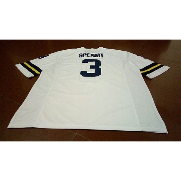 

121s blue white #3 wilton speight michigan wolverines alumni college jersey s-4xlor custom any name or number college jersey, Black