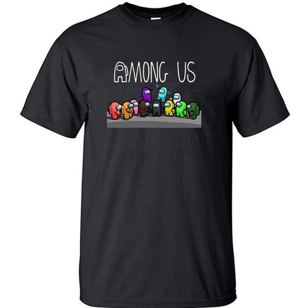 

game among us t shirt men crewmate impostor t-shirt tshirts tshirt graphic t shirt summer cotton short sleeve camisas streetwear, White;black