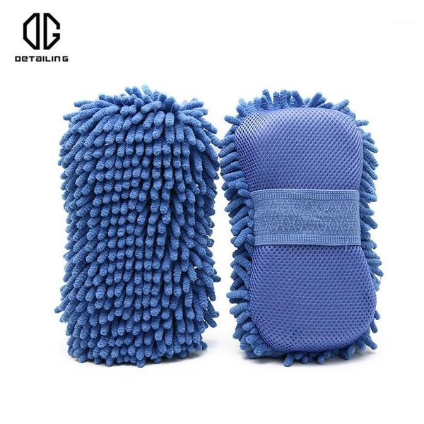 

detailing single sided microfiber car wash chenille sponge car cleaning sponge1