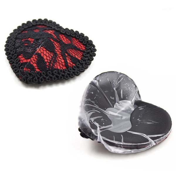 

women erotic nipple cover lace sticky bra pads reusable nipples pasties breast petals sticker fetish1, Black;white