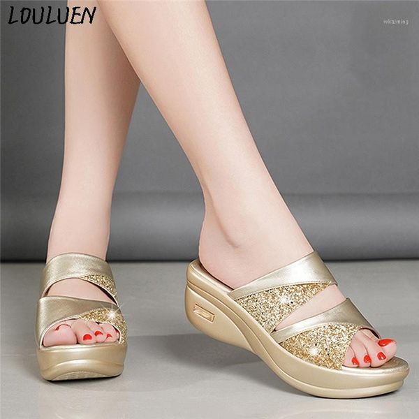 

slippers fashioh women's summer solid peep toe casual wedge platform shoes ladies sandals 2021 fashion big foot zapatos1, Black