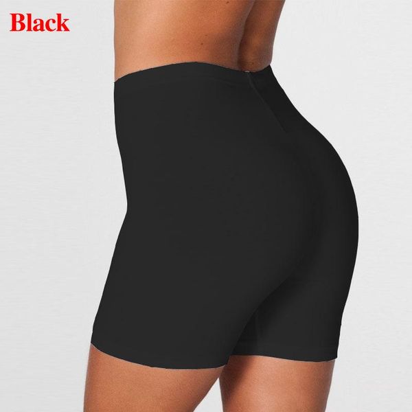 

2020 plus size women elastic shorts casual high waist tight fitness slim skinny bottoms summer solid white black shorts wmtqih, Silver