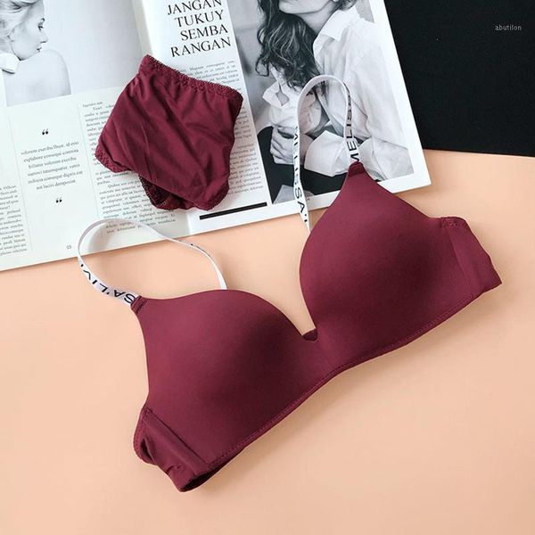 

bras solid color, wireless brassieres for women, comfortable underwear, adjustable boneless bra, seamless push up lingerie1, Red;black