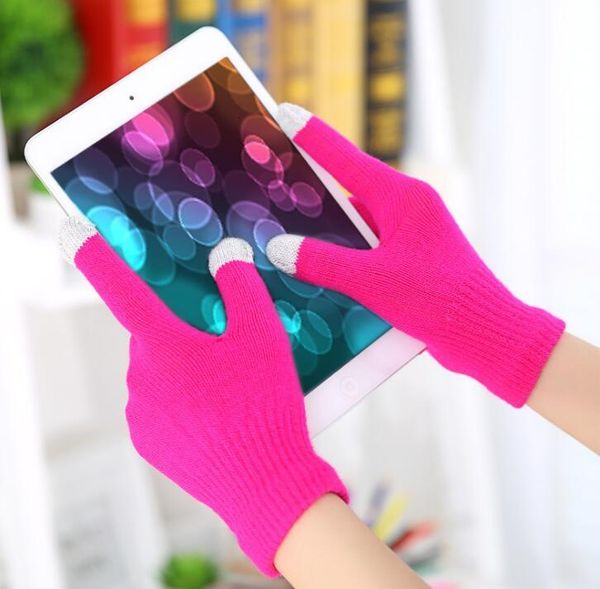 

magic knitting warm acrylic gloves glove mobile phone universal touch screen men women mittens wholesale