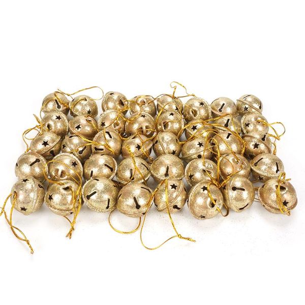 

рождественские украшения для дома 2020 серебристого золота 40 шт. блестящий пыль колокольчик 35 мм металлическая елочная елка шар украшения