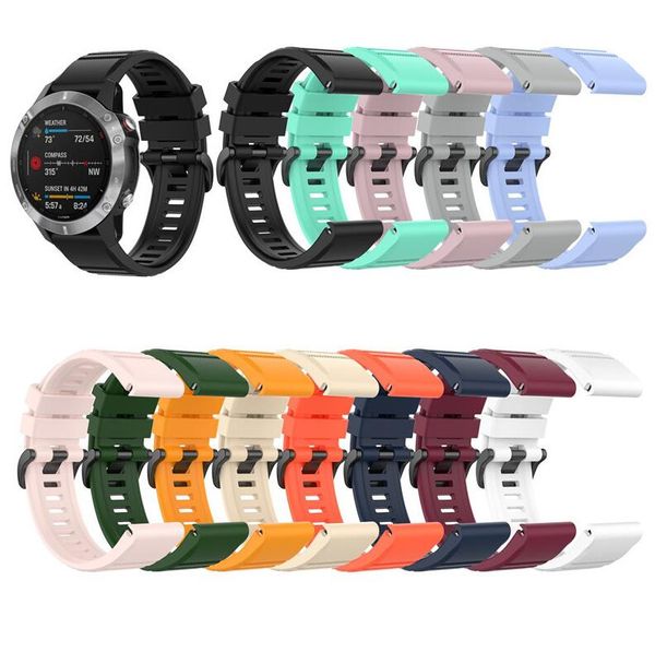 Cinturino Easy Fit Band per Garmin Fenix 6X/Fenix 6/Fenix 6S Cinturino Cinturino in silicone Cinturino connettore in metallo