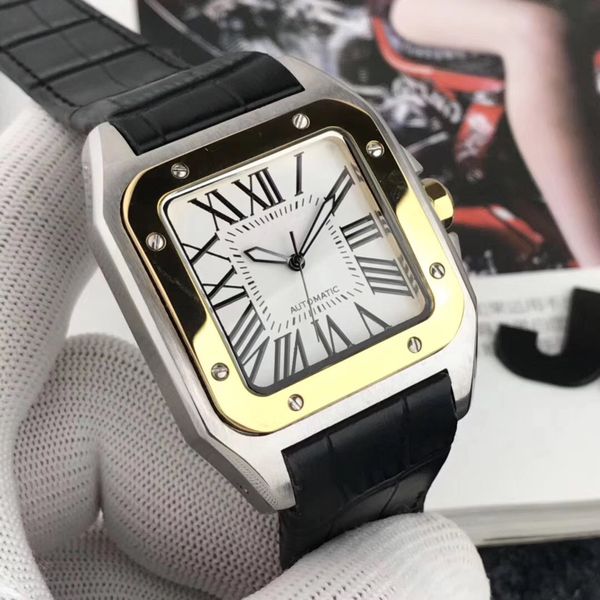 

mens and womens mechanical classic watch, Slivery;brown