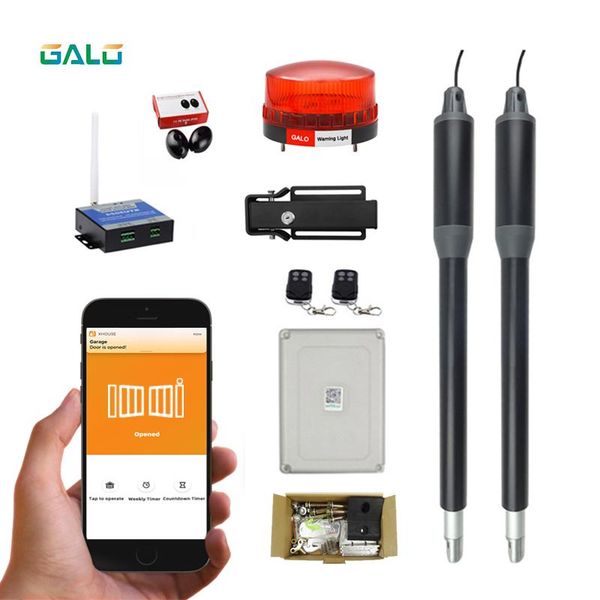 

fingerprint access control electric linear actuator 200kg-300kgs engine motor system automatic swing gate opener with electronic lock kits c