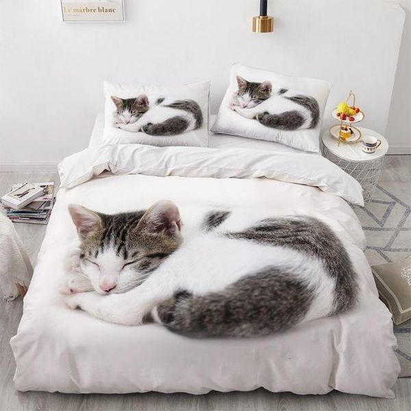

3d bedding sets white duvet quilt cover set comforter bed linen pillowcase king