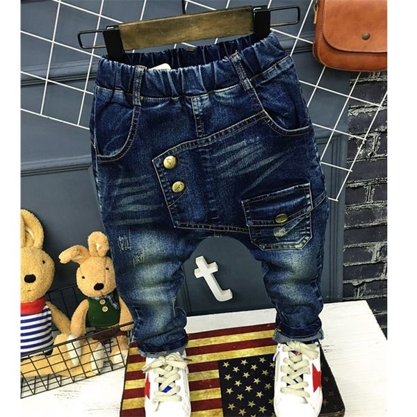 

boys pants jeans letter 2020 fashion boys jeans for spring fall children's denim trousers haren kids dark blue designed pants lj200821