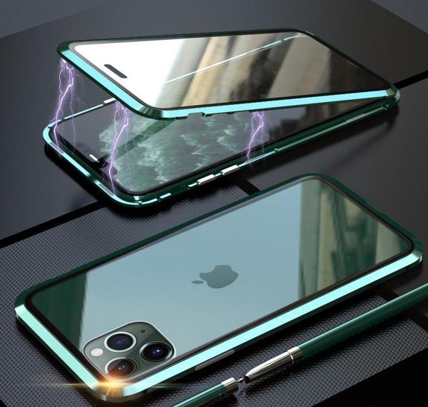 

magnetic adsorption 360 full tempered glass case for iphone 11 pro max xs max x jllkqz dh_niceshop