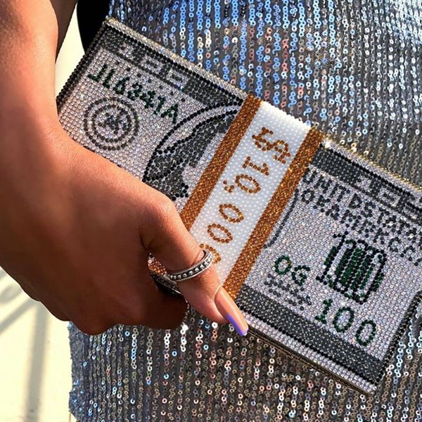 

women crystal chain bag ladies diamond clutch bags women's evening party wedding dinner purses female hasp painting woman flap