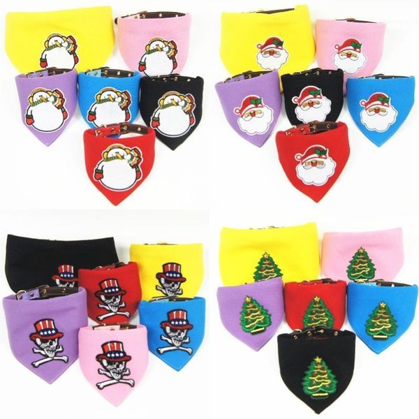 

new christmas detachable pet triangular scarf cat and dog saliva towel pet supplies factory wholesale1