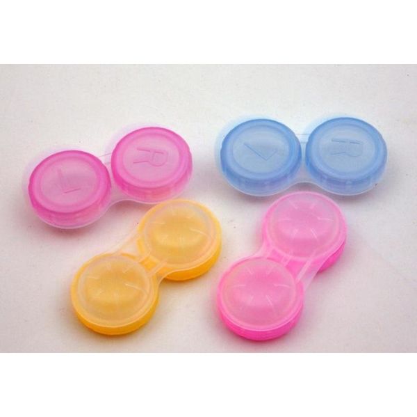 

100pcs/lot colorful case contact lenses box contact lens case glasses color double-box contact lens case ey sqctur comecase
