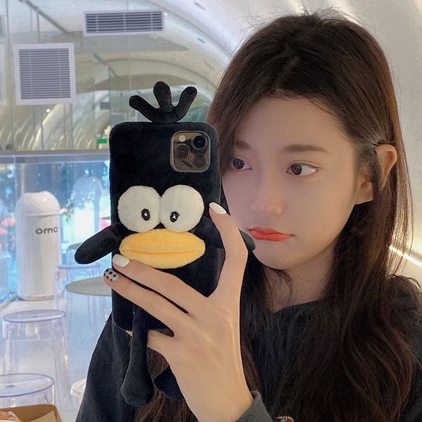 

b42 durable cute cartoon case for iphone12pro protective velvet back cover