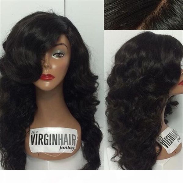 

full lace human hair wigs for black women glueless full lace wigs brazilian body wave lace front human hair wigs, Black;brown