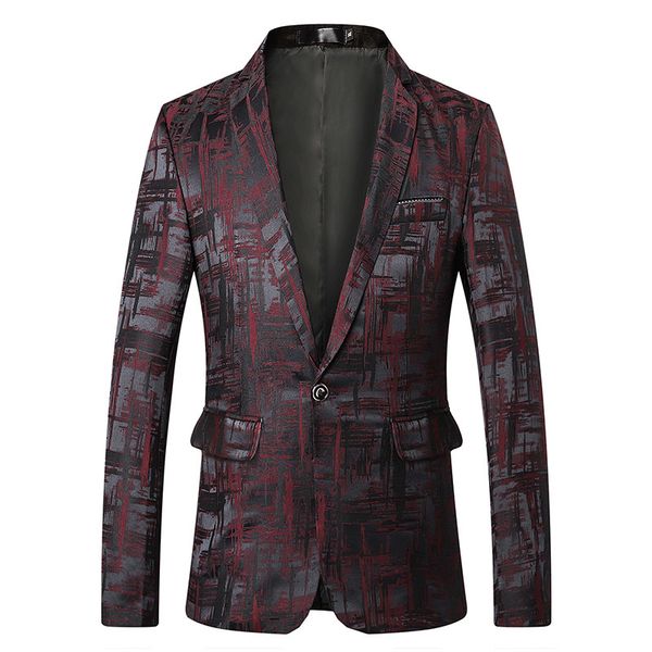 

2020 new classic luxury from autumn men long spring release terno occasional blazer printing hcy2, White;black