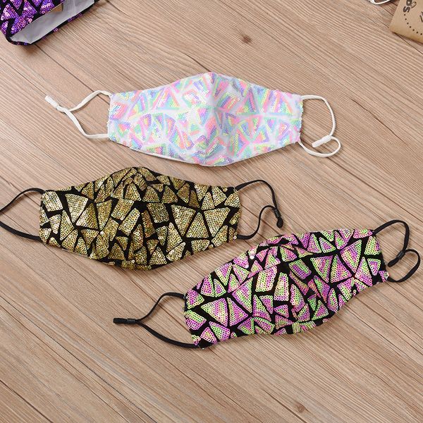 

nightclub anti-dust bling party sequined masks pm2.5 adjustable mouth reuse face mask in stock