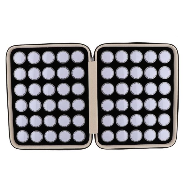 

60 штук diamonds mini display box gemstone case с портативным корпусом для переноса pu, Pink;blue