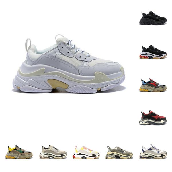 

2020 triple s platform paris 17fw triple s sneaker for men women black red white green casual dad shoes tennis increasing sneakers r01 a2