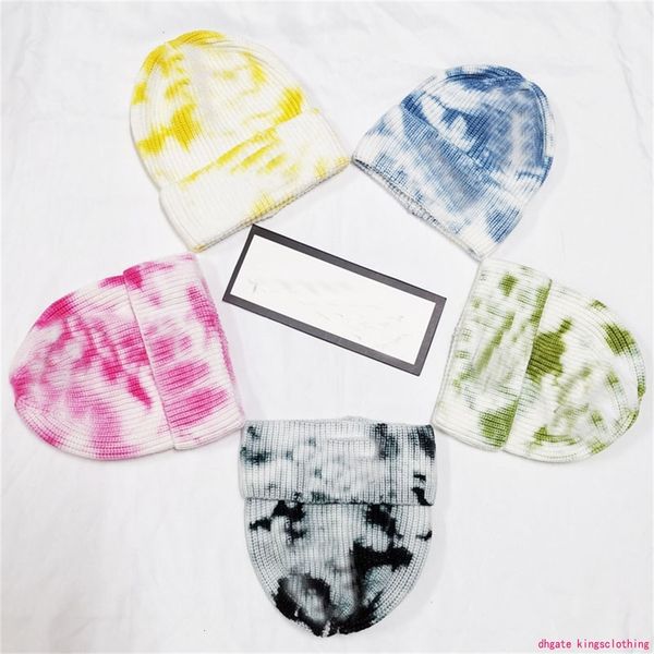 

winter beanie tie-dye beanie men and women warm hat, Blue;gray