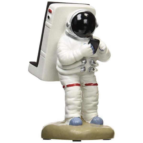 

resin astronaut smartphone stand mobile cell phone holder