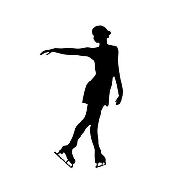 

10*17cm modern figure skating winter sports car sticker decals ice dancing posture motorcycle decals car stickers c2-0031