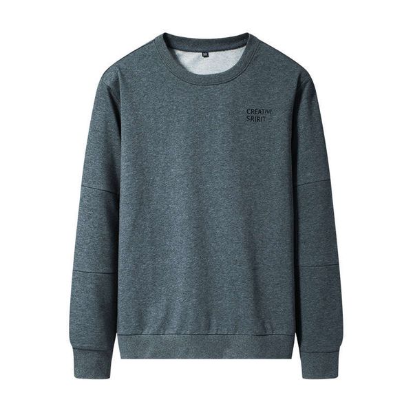 

2019 new spring and autumn t-shirt men's sports leisure cotton long sleeve large pullover sweater trend, Gray