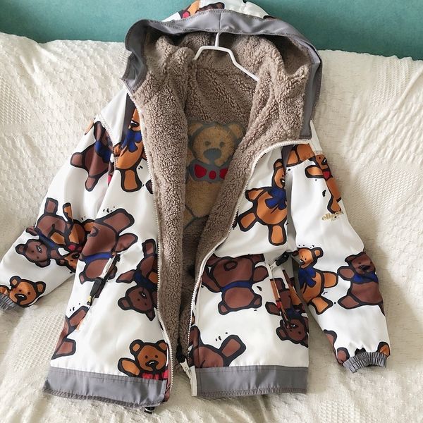 

hwlzltzht double-sided women's jacket cartoon print woman parkas padded jacket hooded warm winter japanese lambswool coat 201126, Black;brown