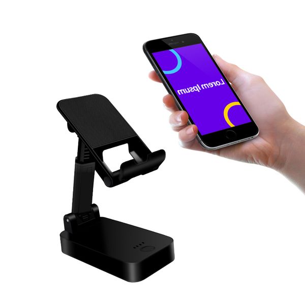 

4fds2awrechargeable foldable desk mobile phone holders power bank tablet stand holder