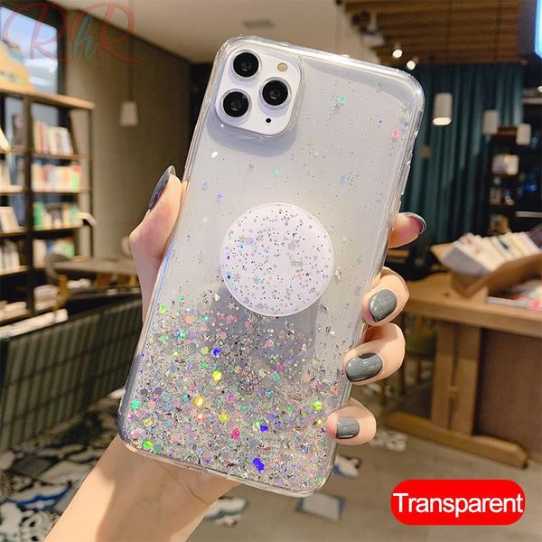 

luxury glitter bling phone case for iphone 11 pro xs max xr sequins star silicone case iphone 6 6s 7 8 plus wmtgco yyysports