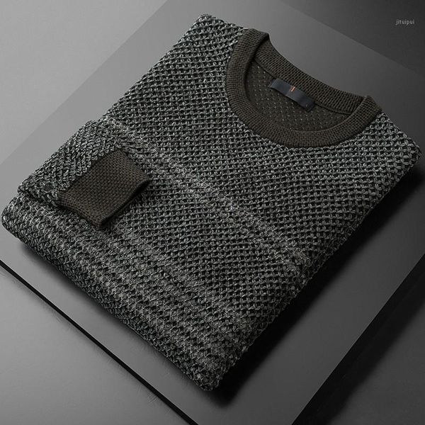 

classic autumn winter male sweaters luxury round collar keep warm stripe casual mens sweaters fashion fit man 3xl1, White;black