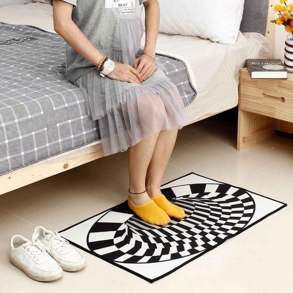 

carpets decorative carpet 3d rug optical illusion shaggy fluffy anti-skid area dining room home bedroom decor creative floor mat1
