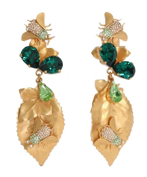 

gold baroque earrings for women insect crystal clip on big eardrop drop dangle earing brincos oorbellen pendientes jewelry, Silver