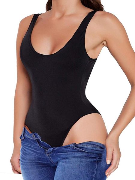

women bodysuit jumpsuit romper bump body suit thong racerback tank vest one piece sleeveless stretch, Black;white