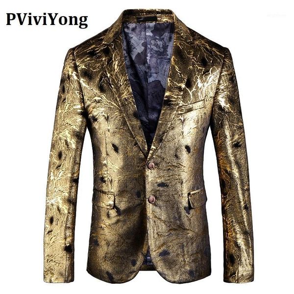 

men's suits & blazers pviviyong brand 2021 local tyrants gold payty wedding suit jacket men slim fit men's 80051, White;black