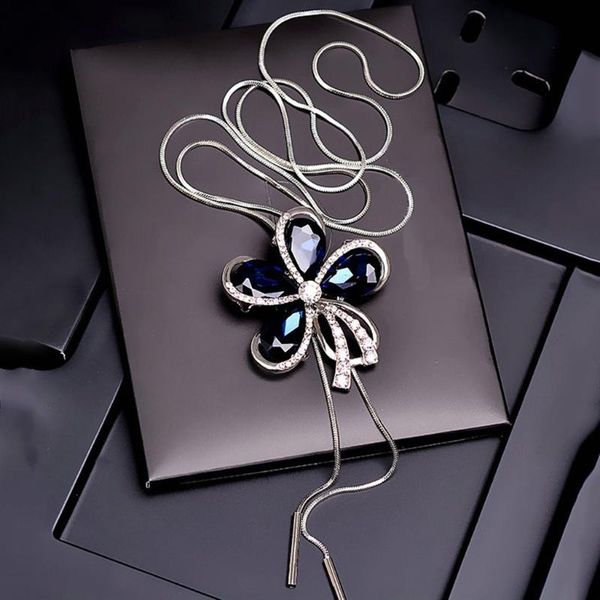 

pendant necklaces necklace fashion leaf simple pearl fringe wild long sweater chain, Silver