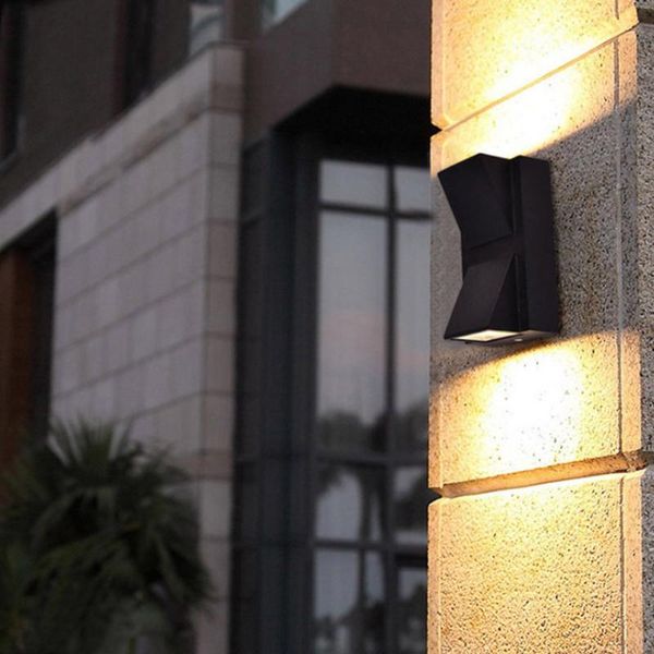 

led wall lamp double head single head 3w 6w cob porch wall sconce light indoor outdoor landscape lighting ac110 220v