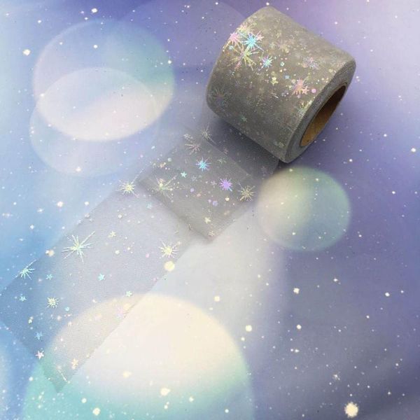 

22m roll rainbow glitter star tulle roll crystr crystal brangeza чистая ткань diy craft подарок tutu юбка главная свадебные украшения wmthra