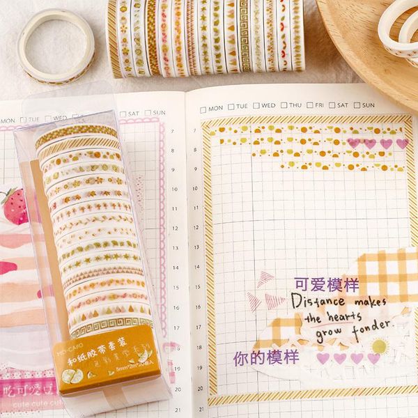 

20 volumes colorful solid washi tape set diy cute decoration scrapbooking planner masking tape adhesive tape label sticker wmtlnf