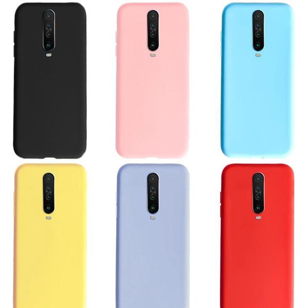 

phone cases for xiaomi redmi k30 5g global version / xiaomi poco x2 case solid color soft sile back cover f wmtsfq