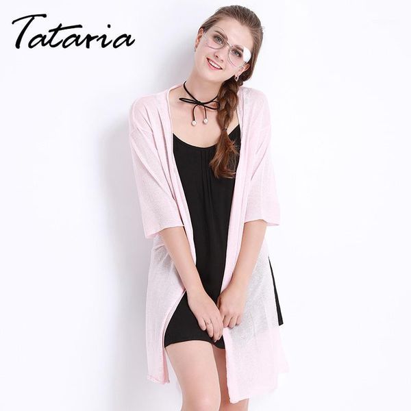 

long cardigan women knitwear loose summer knitted cardigan feminino kardigany damskie open female outwear tataria 98151, White