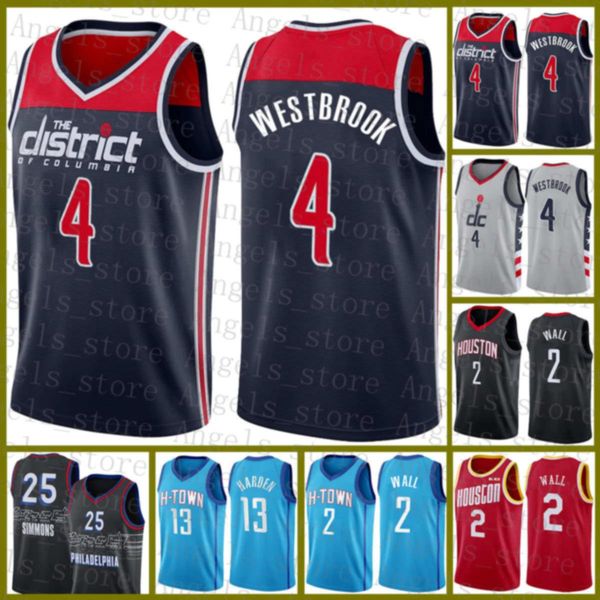 

2020 2021 new basketball jersey russell westbrook washington wizards new jimmy butler stephen curry jamal murray devin booker mens, Black;red