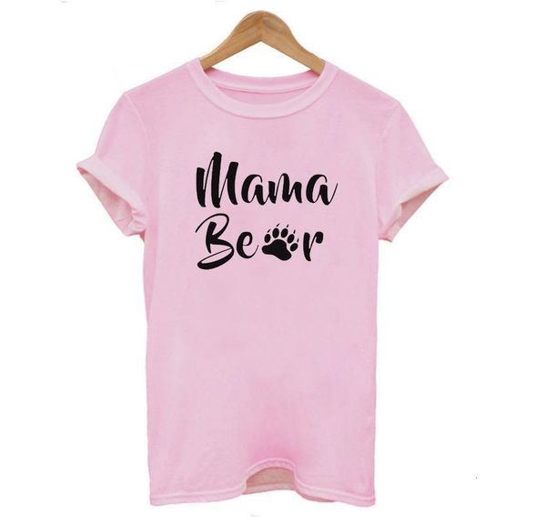 

mama bear letter print t shirt women short sleeve o neck loose tshirt 2021 summer women tee shirt camisetas mujer, White