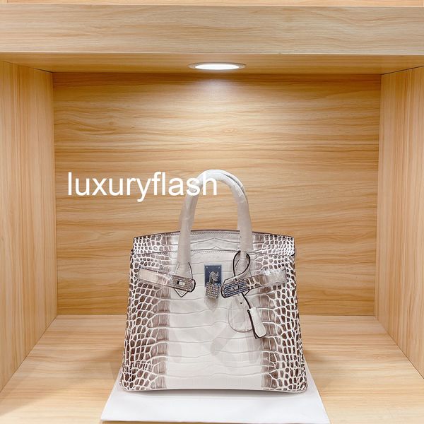 

30cm rare style women bags handbags designers luxurys ladies leather crocodile pattern golden button bling shiny key himalaya purse bag