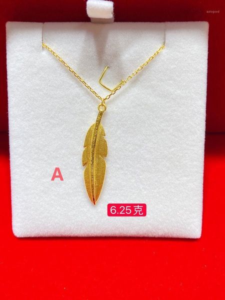 

chains hx 24k pure gold necklace real au 999 solid chain brightly simple upscale trendy classic fine jewelry sell 20211, Silver