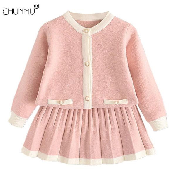

baby girls clothes autumn winter girls clothes set + dress 2pcs princess outfit baby sweater knitted dress kids, White