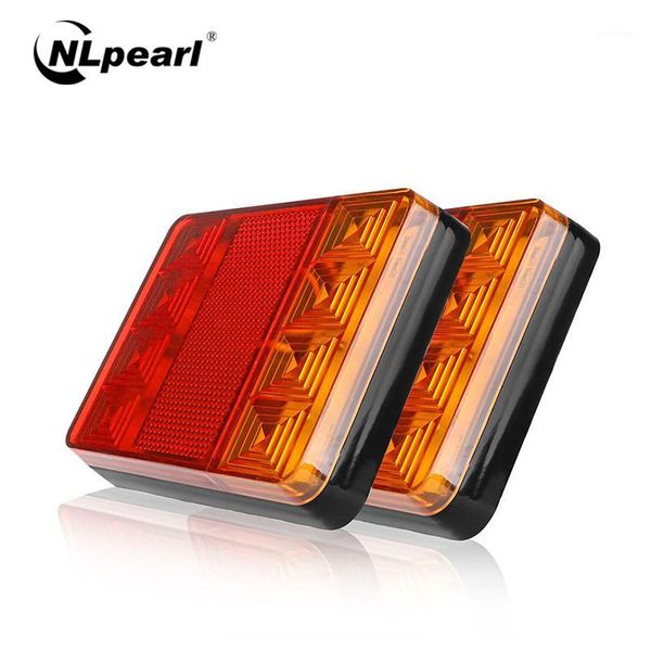 

nlpearl1 pair waterproof 8 led tail lights for trailers trucks boat cars rear brake lights led slamps car light assembly1