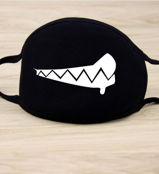 

factory anti-dust cartoon face cotton black fashion mouth expression pattern boutique mask health cycling respirator