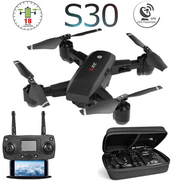 

drones s30 5g gps wifi fpv rc drone with 1080p hd camera altitude holding positioning wide angle foldable helicopter quadrocopter toys